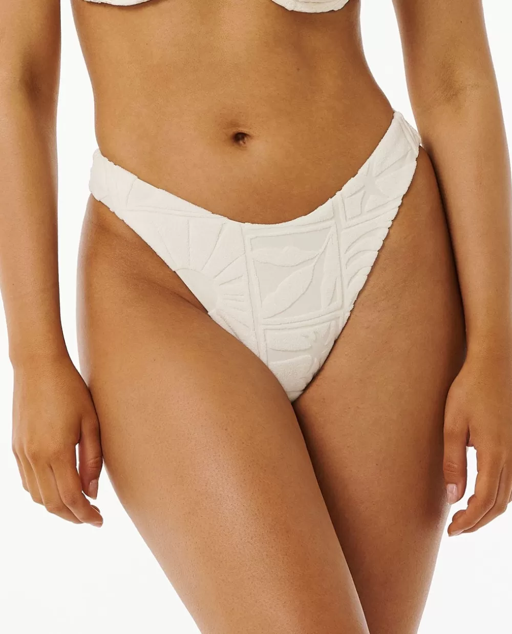 Rip Curl FATOS DEBANHO | Partes de baixo de biquínis>Calças De Biquíni De Cintura Alta Santorini Terry Brazilian Bright Orange