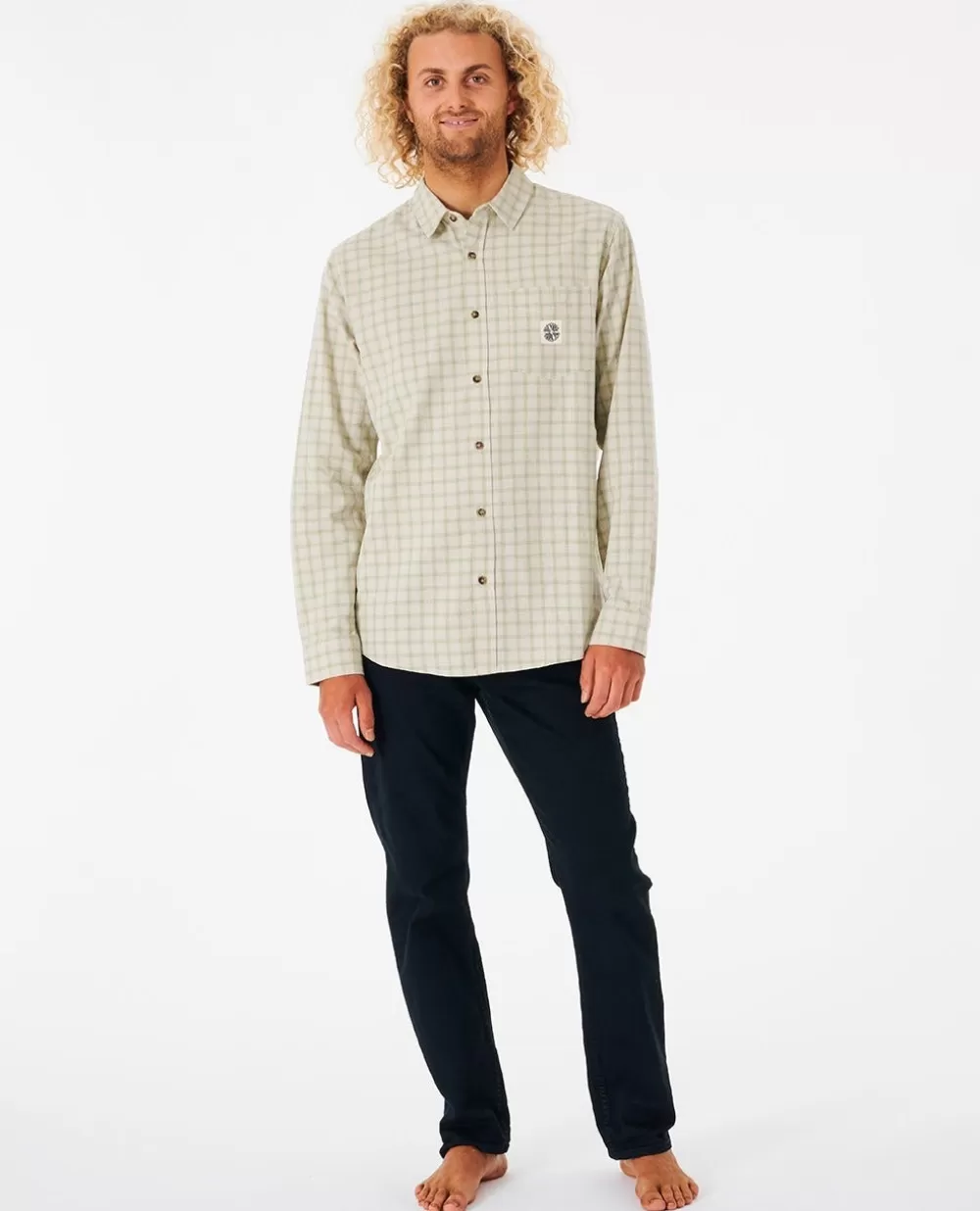 Rip Curl Camisas e polos | Cultura Salt Water>Camisa De Flanela Salt Water Culture Rails De Manga Comprida Cement