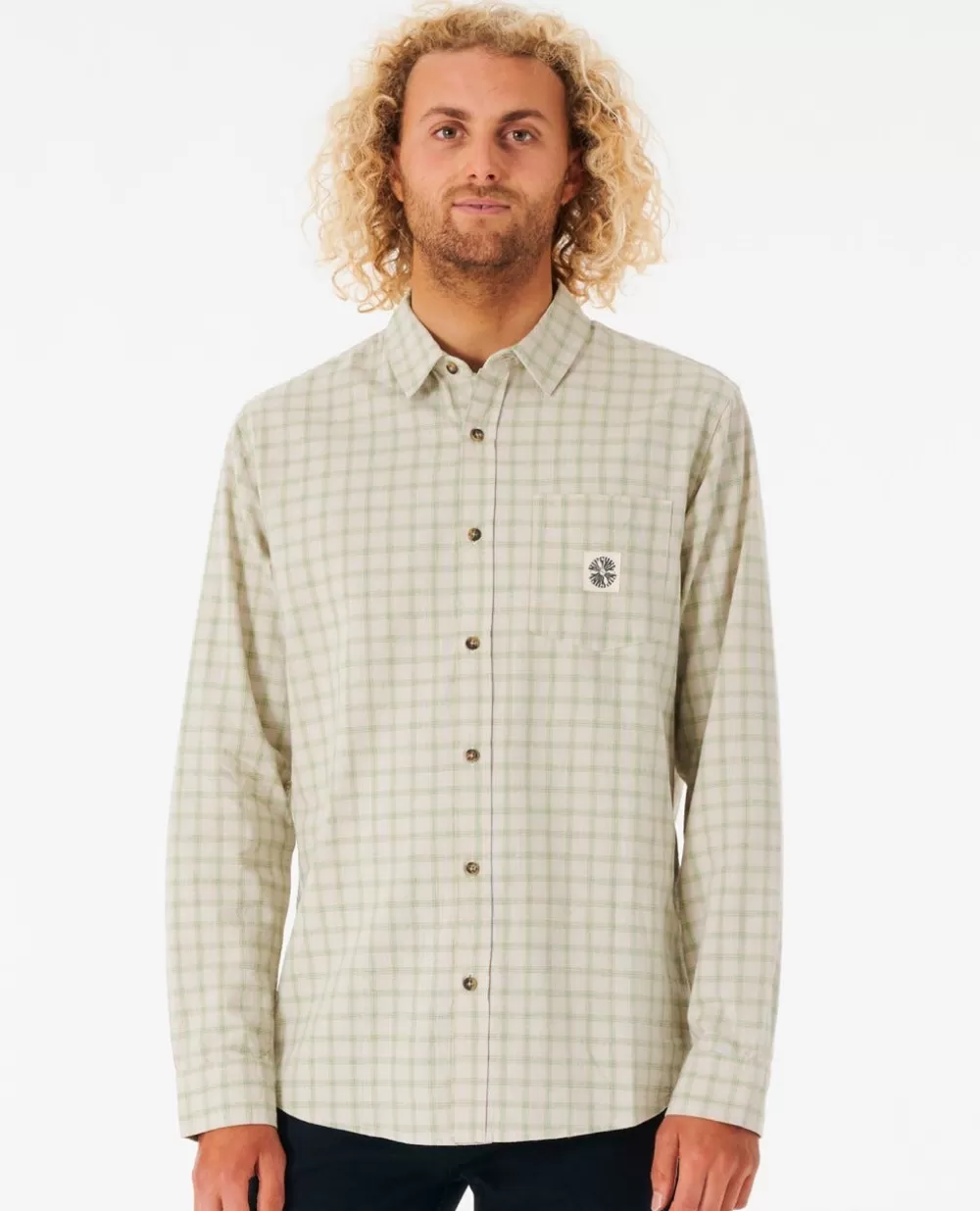 Rip Curl Camisas e polos | Cultura Salt Water>Camisa De Flanela Salt Water Culture Rails De Manga Comprida Cement