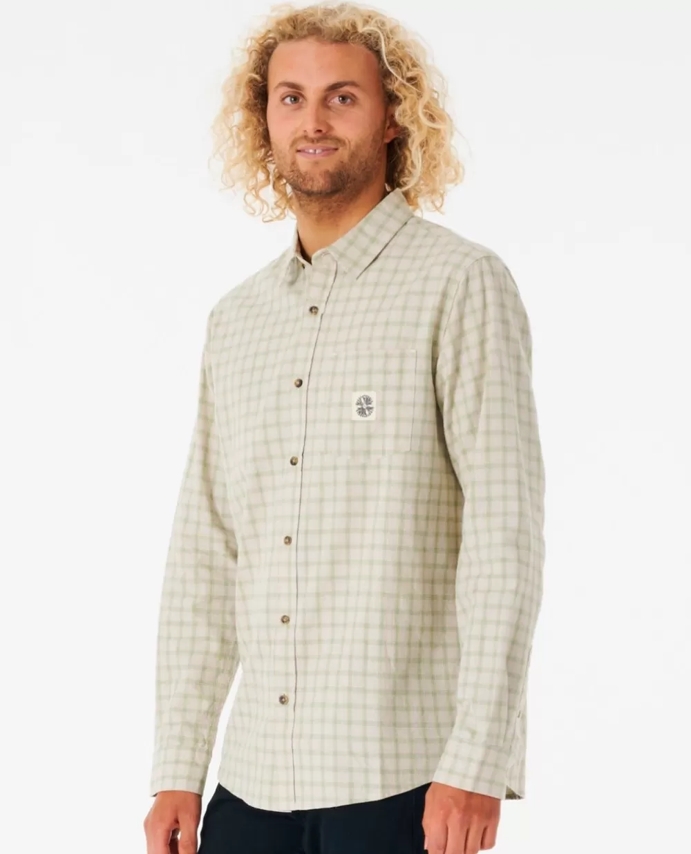 Rip Curl Camisas e polos | Cultura Salt Water>Camisa De Flanela Salt Water Culture Rails De Manga Comprida Cement