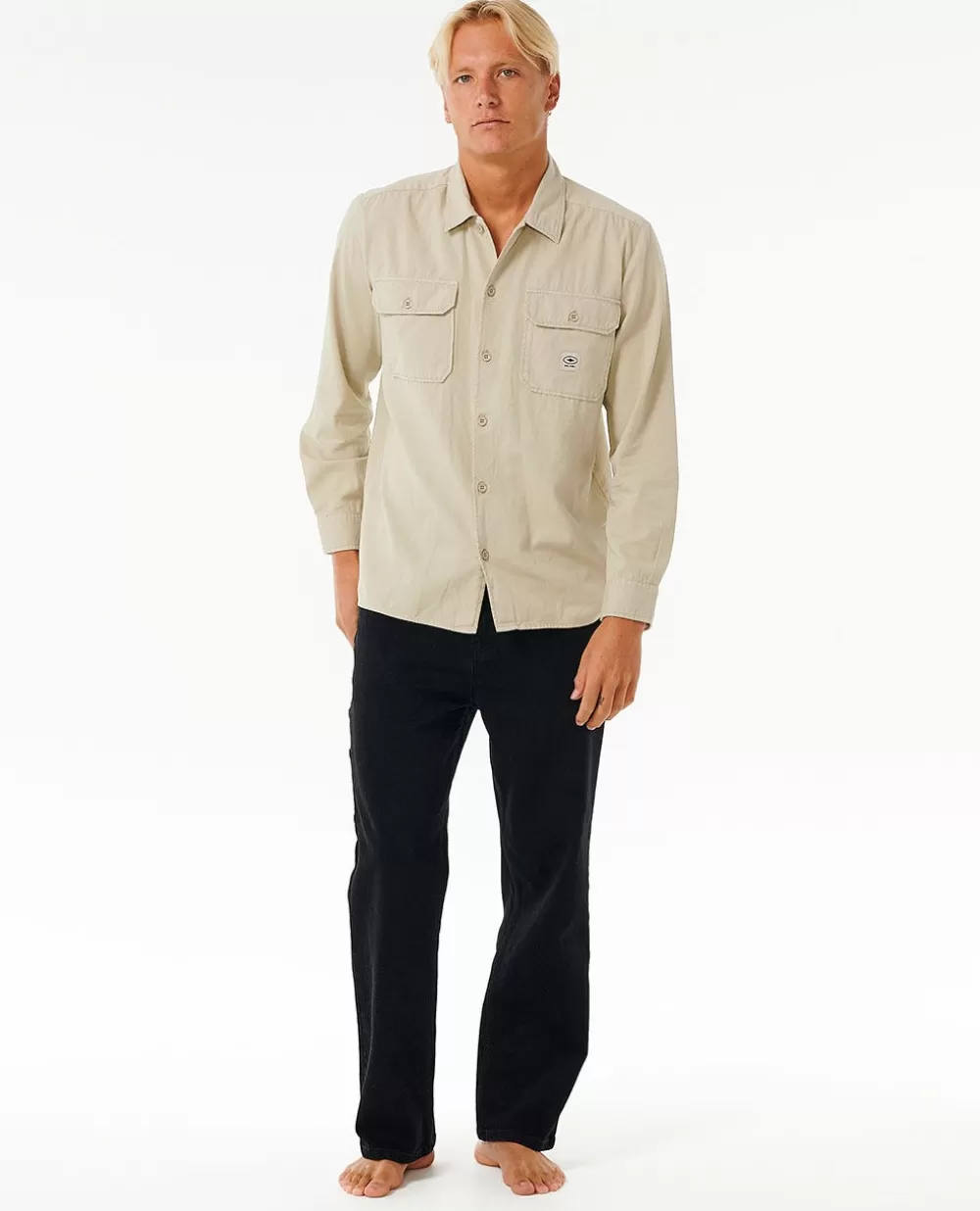 Rip Curl Vestuário | Camisas e polos>Camisa De Manga Comprida Da Quality Surf Products Vintage White