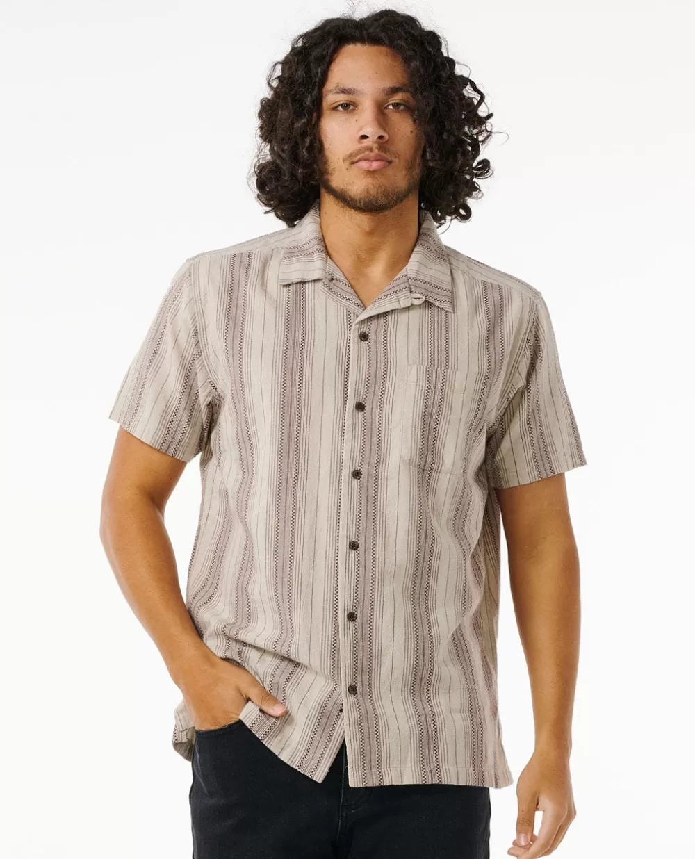 Rip Curl Vestuário | Camisas e polos>Camisa De Manga Curta Check Mate Black