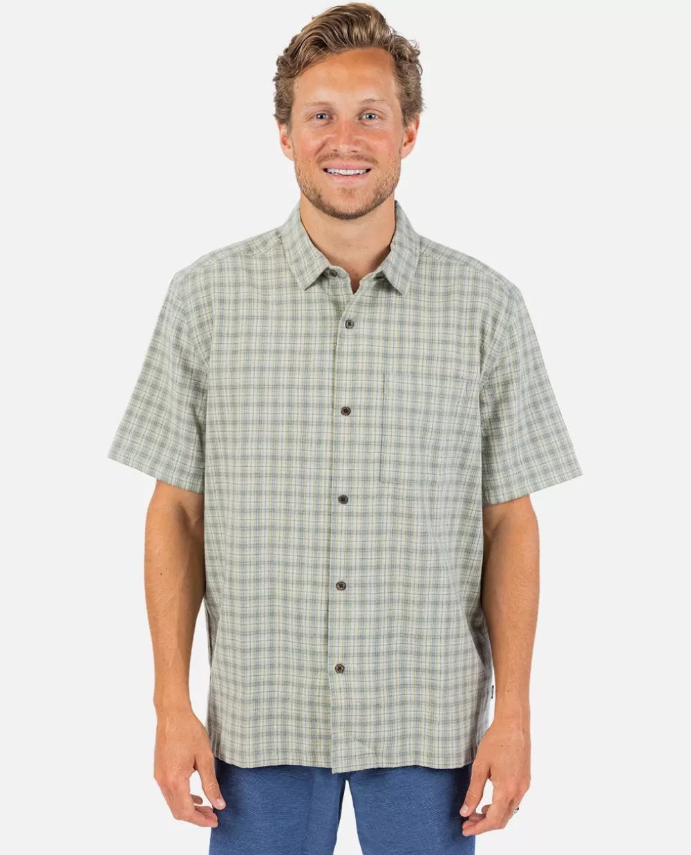 Rip Curl Vestuário | Camisas e polos>Camisa De Manga Curta Counter Check Bone