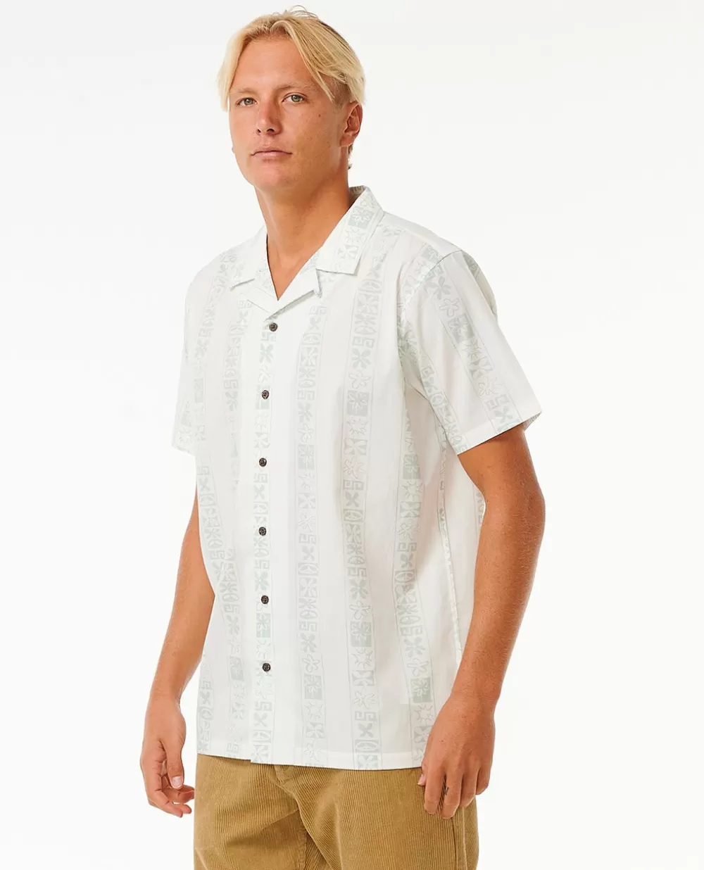 Rip Curl Vestuário | Camisas e polos>Camisa De Manga Curta Salt Water Culture Bone