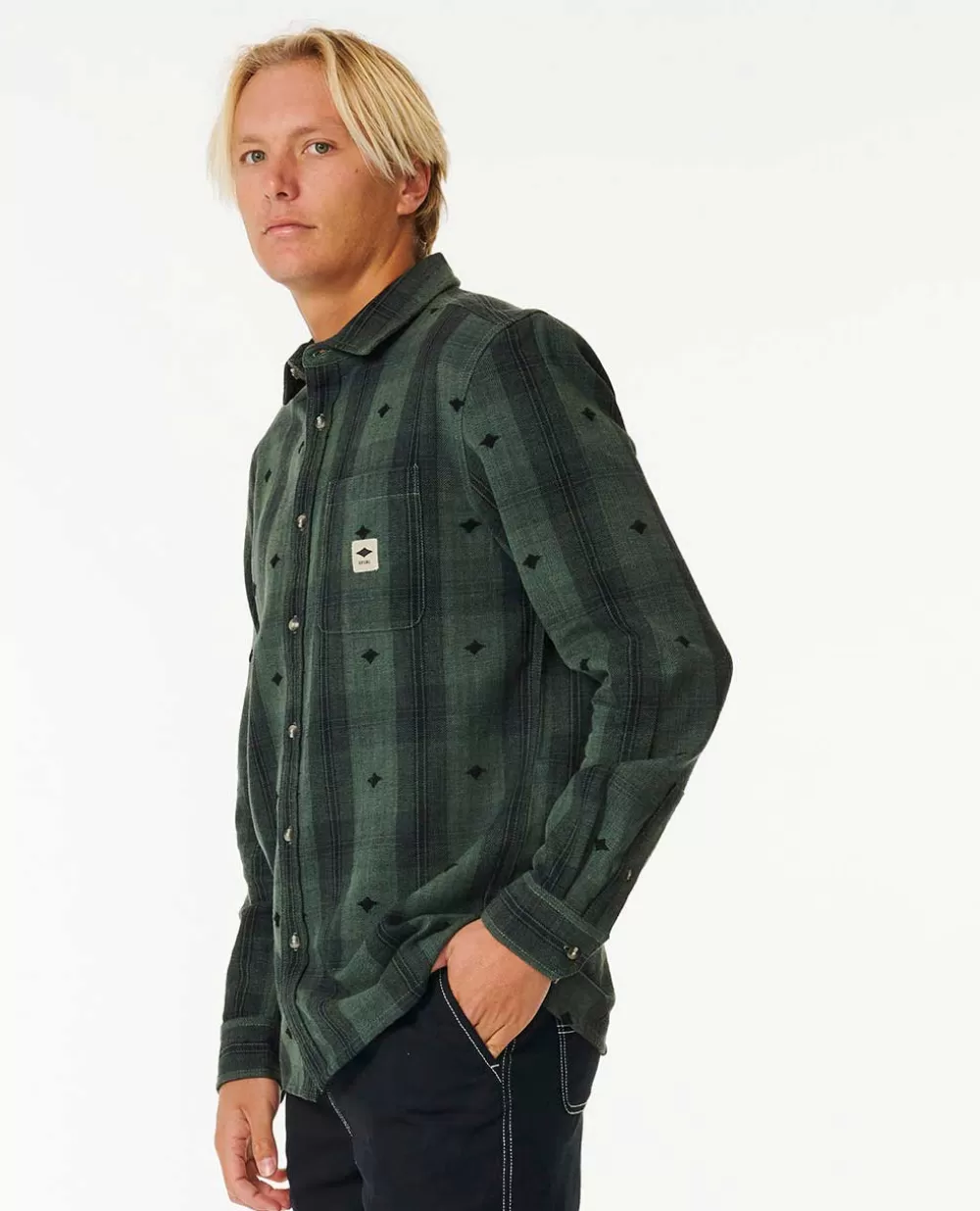 Rip Curl Camisas e polos | Quality Surf Products>Camisa Quality Surf Products De Flanela Washed Green