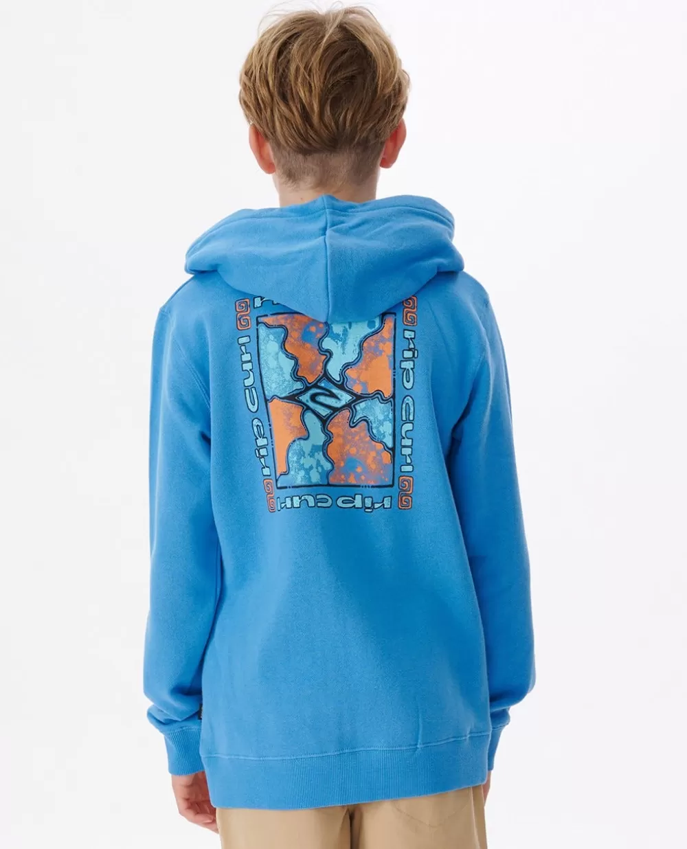 Rip Curl VESTUARIOPARA RAPAZ | Camisolas com capuz e pulôveres>Camisola Cosmic Tides Com Fecho Completo E Capuz Para Rapaz Royal Blue