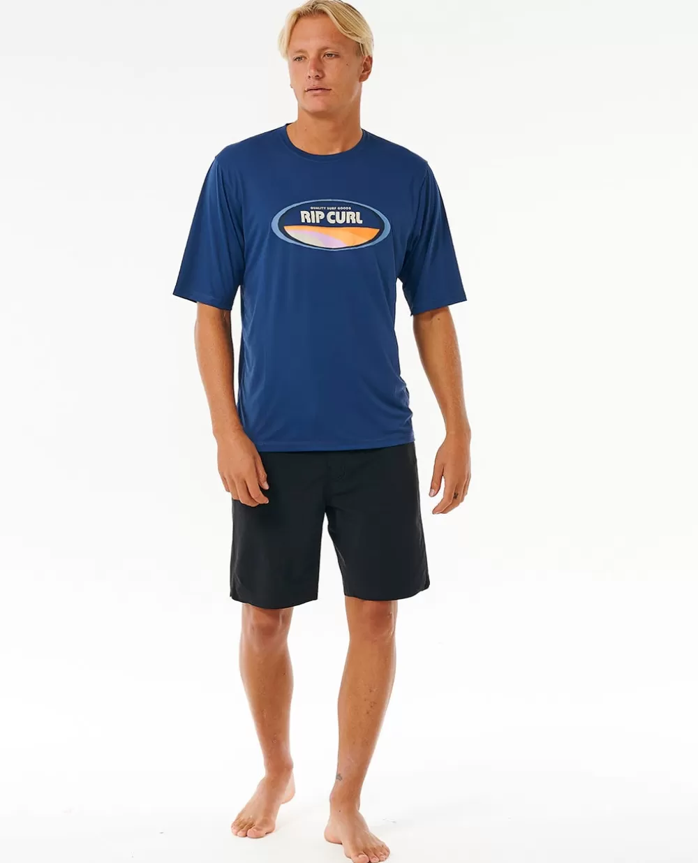 Rip Curl ROUPA DE MERGULHO | Camisolas em rash>Camisola De Licra Day Break De Manga Curta Para Rapariga Washed Navy