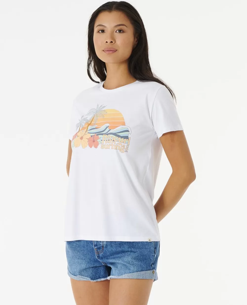 Rip Curl VESTUÁRIO | T-shirts e manga cava>Camisola De Licra Day Break De Manga Curta Para Rapariga Mint