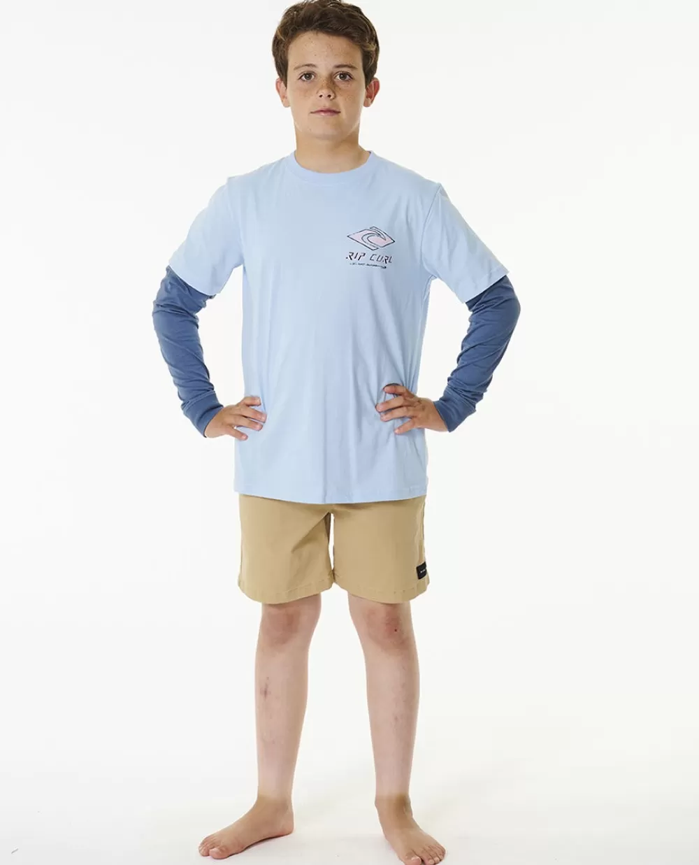 Rip Curl VESTUARIOPARA RAPAZ | Tops e t-shirts>Camisola De Licra Day Break De Manga Curta Para Rapariga Cool Blue