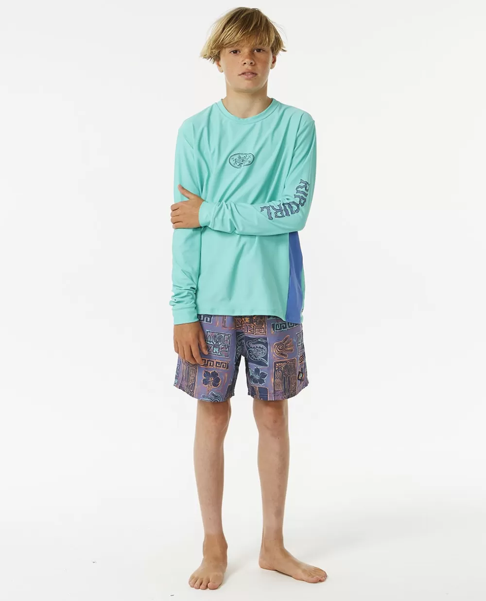 Rip Curl FATOS DEMERGULHOPARA RAPAZ | Camisolas em rash e casacos>Camisola De Licra Day Break De Manga Curta Para Rapariga Aqua