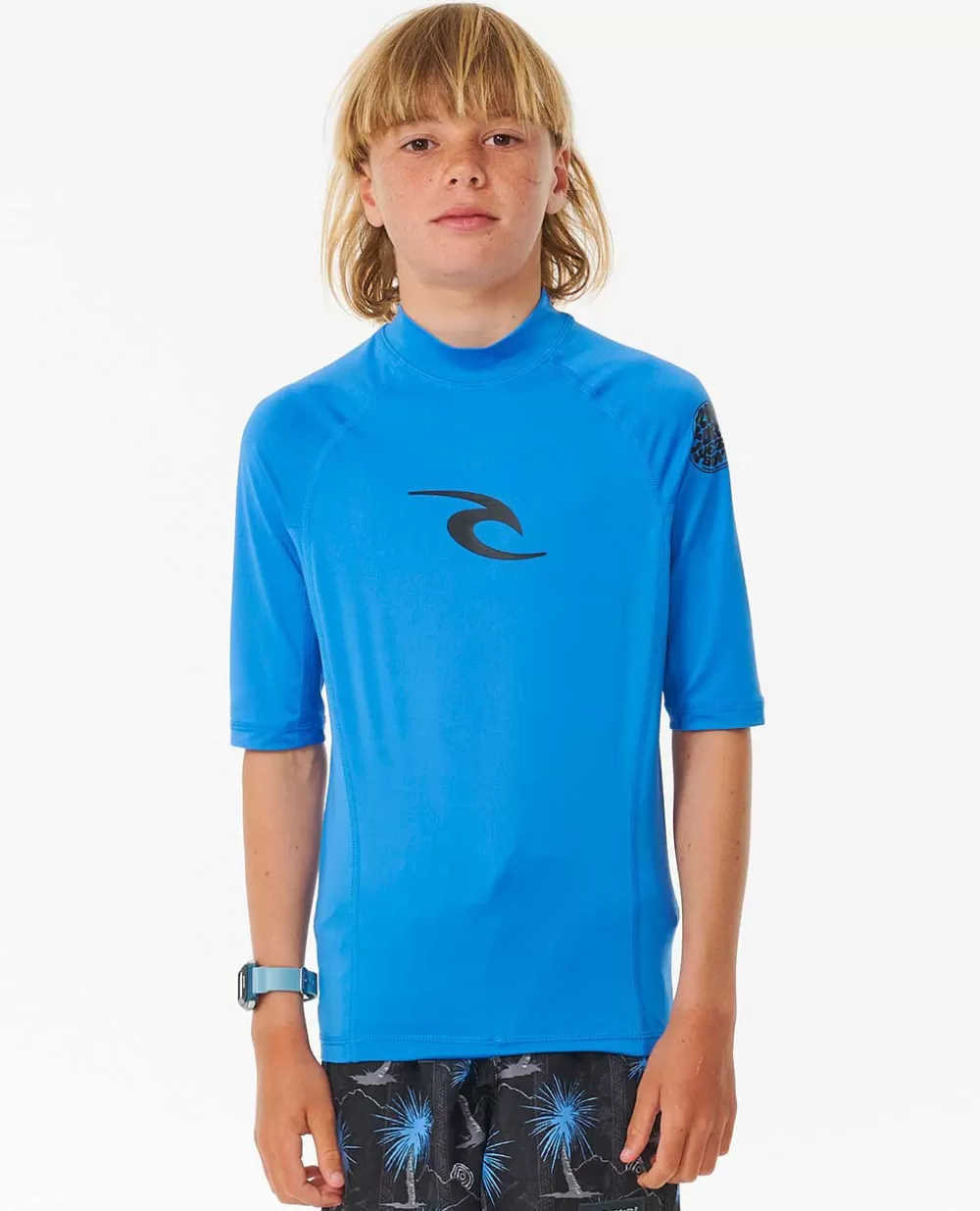 Rip Curl FATOS DEMERGULHOPARA RAPAZ | Camisolas em rash e casacos>Camisola De Licra UPF De Manga Curta Brand Wave Para Rapaz