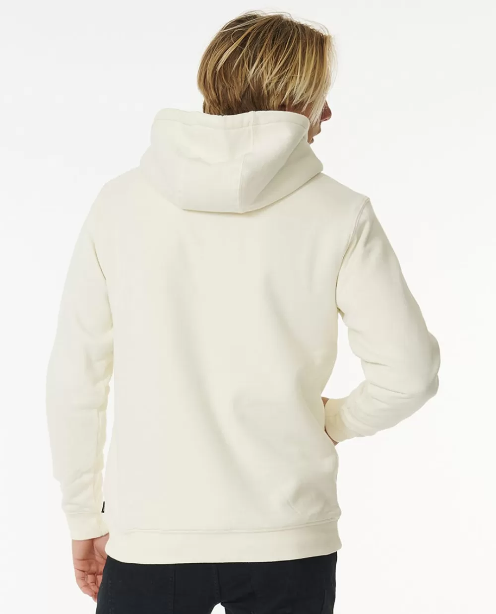 Rip Curl Vestuário | Camisolas com capuz e pulôvers>Camisola Em Velo Com Capuz E Fecho De Correr Marking Lined Bone