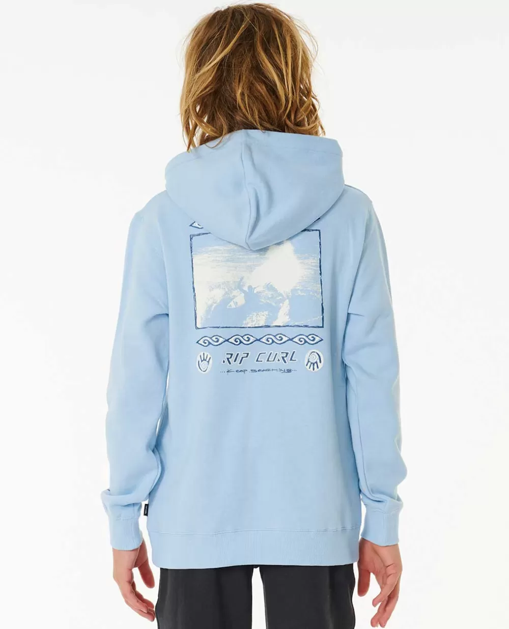 Rip Curl VESTUARIOPARA RAPAZ | Camisolas com capuz e pulôveres>Camisola Em Velo Com Capuz Pure Surf Art Para Rapaz Cool Blue