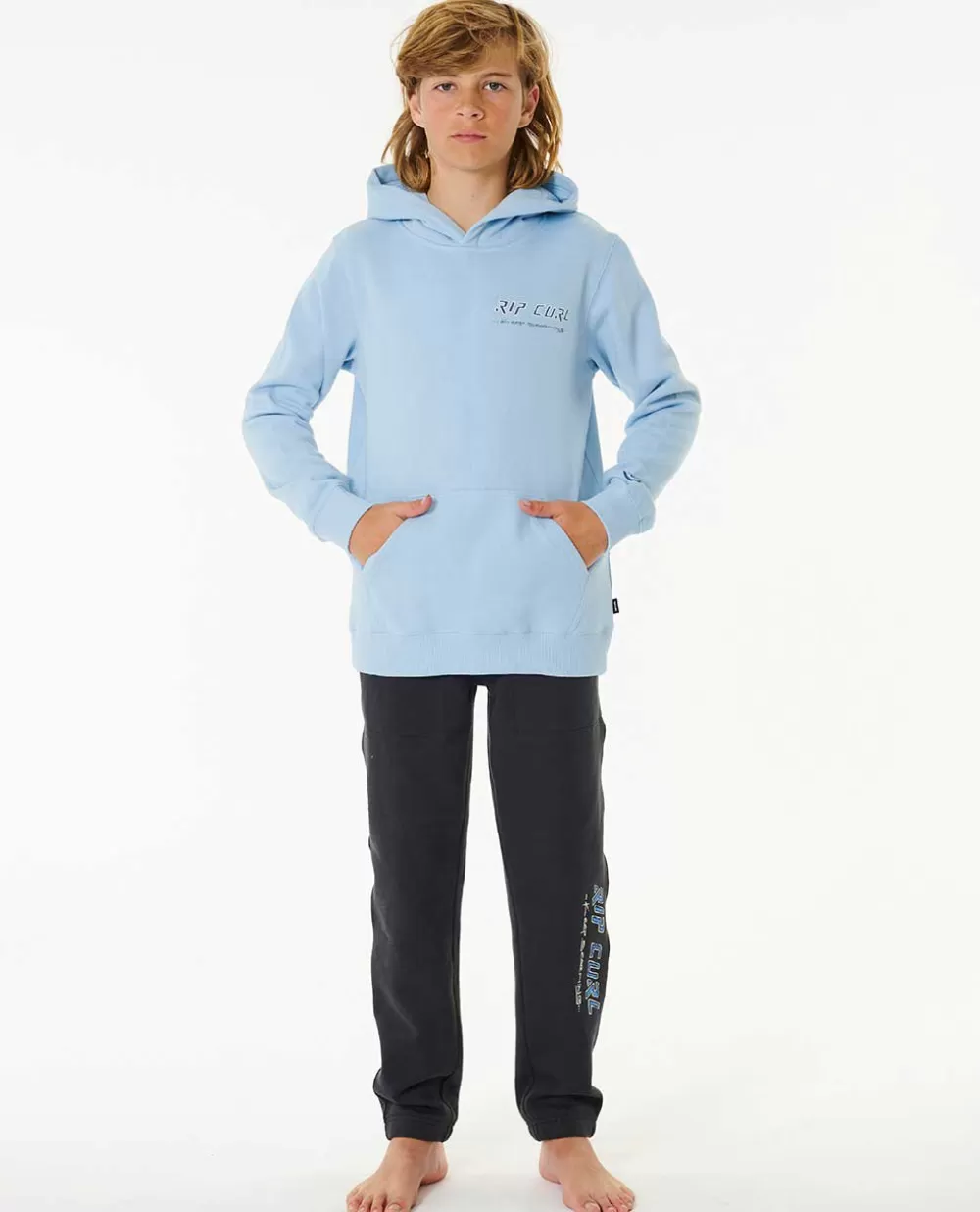 Rip Curl VESTUARIOPARA RAPAZ | Camisolas com capuz e pulôveres>Camisola Em Velo Com Capuz Pure Surf Art Para Rapaz Cool Blue
