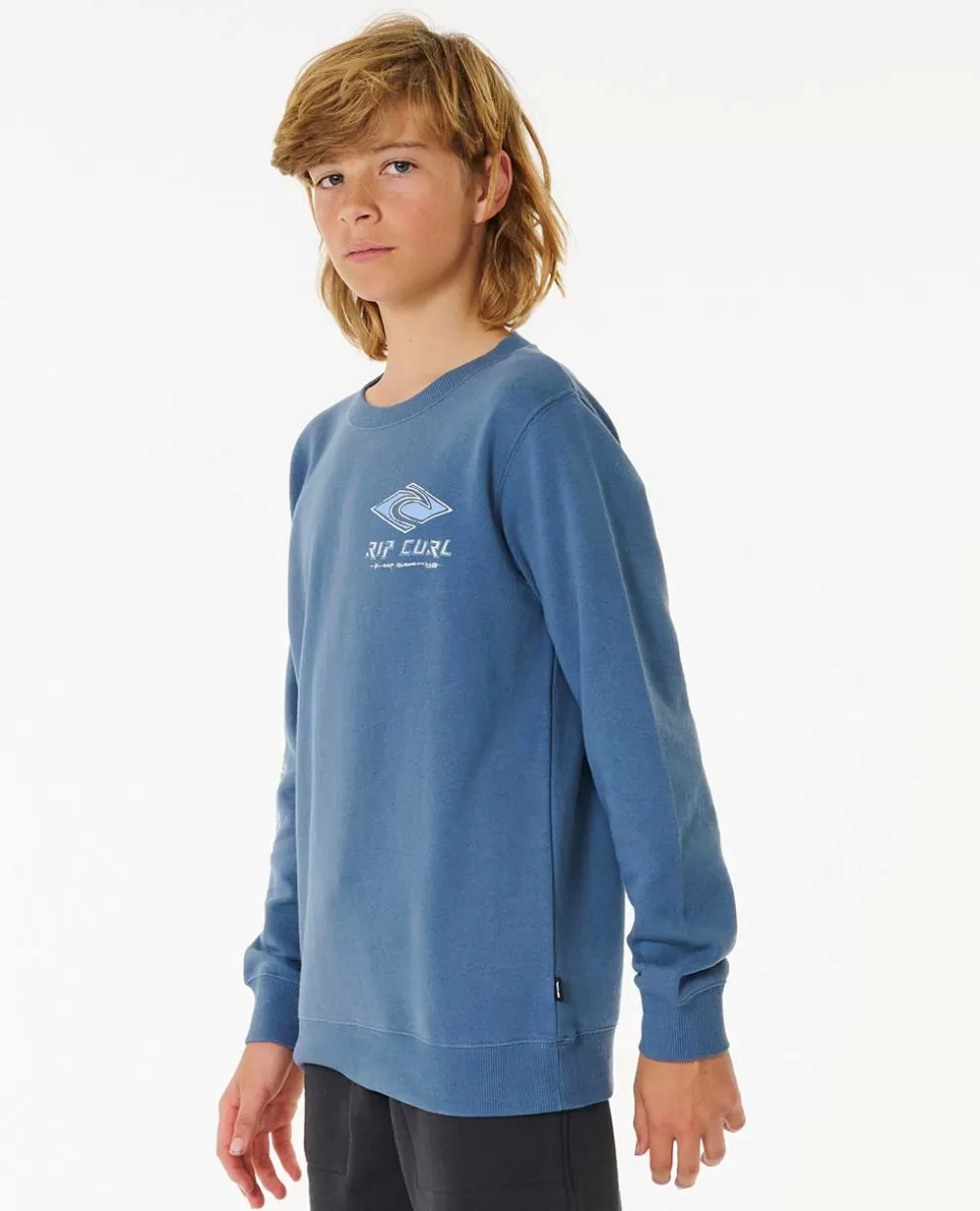 Rip Curl VESTUARIOPARA RAPAZ | Camisolas com capuz e pulôveres>Camisola Em Velo De Gola Redonda Pure Surf Para Rapaz Vintage Navy