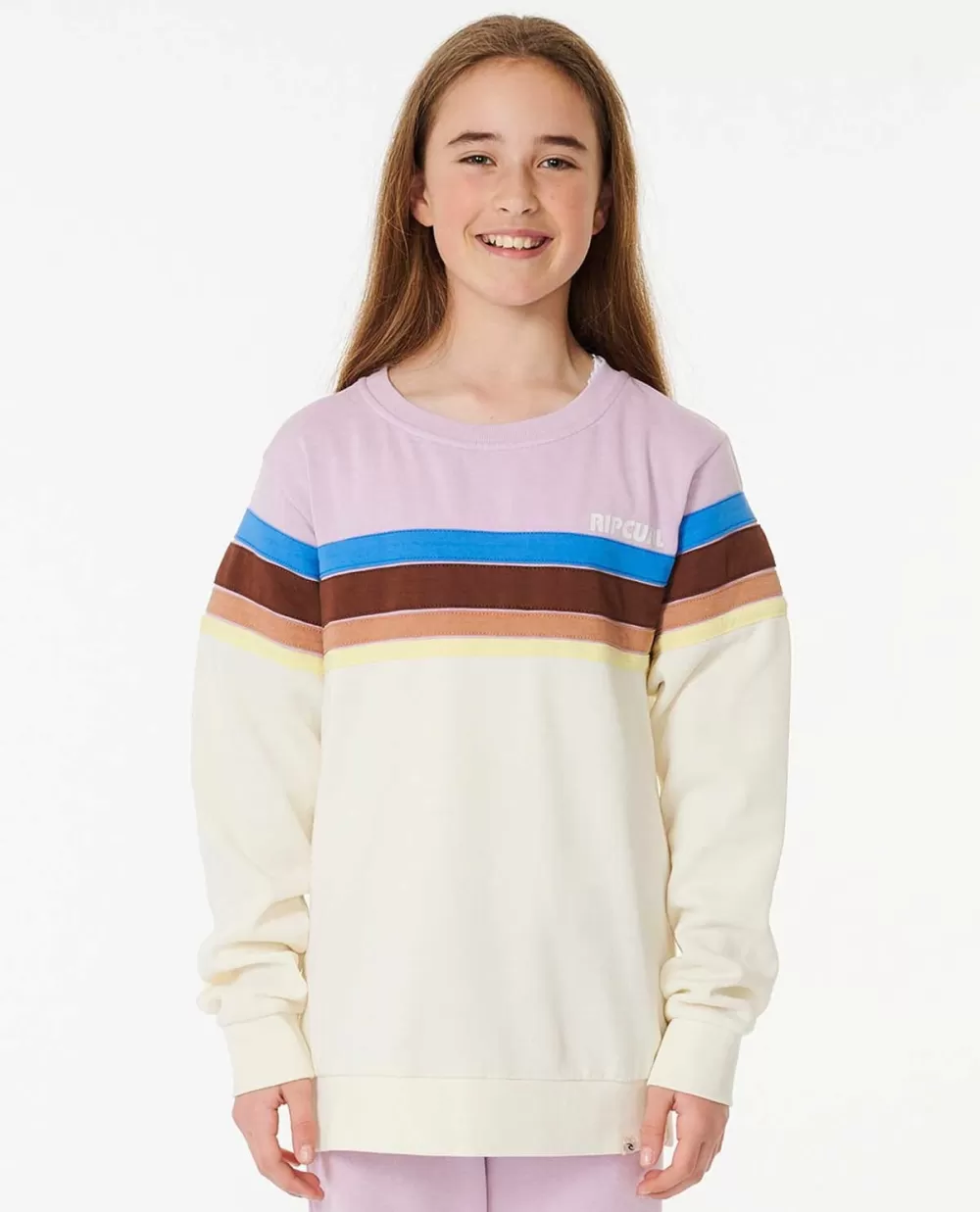 Rip Curl VESTUARIOPARARAPARIGA | Camisolas com capuz e pulôveres>Camisola Em Velo De Gola Redonda Surf Revival Para Rapariga