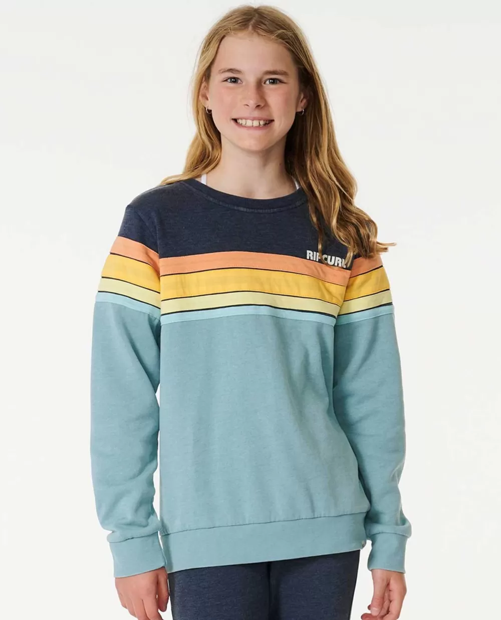 Rip Curl VESTUARIOPARARAPARIGA | Camisolas com capuz e pulôveres>Camisola Em Velo De Gola Redonda Surf Revival Para Rapariga
