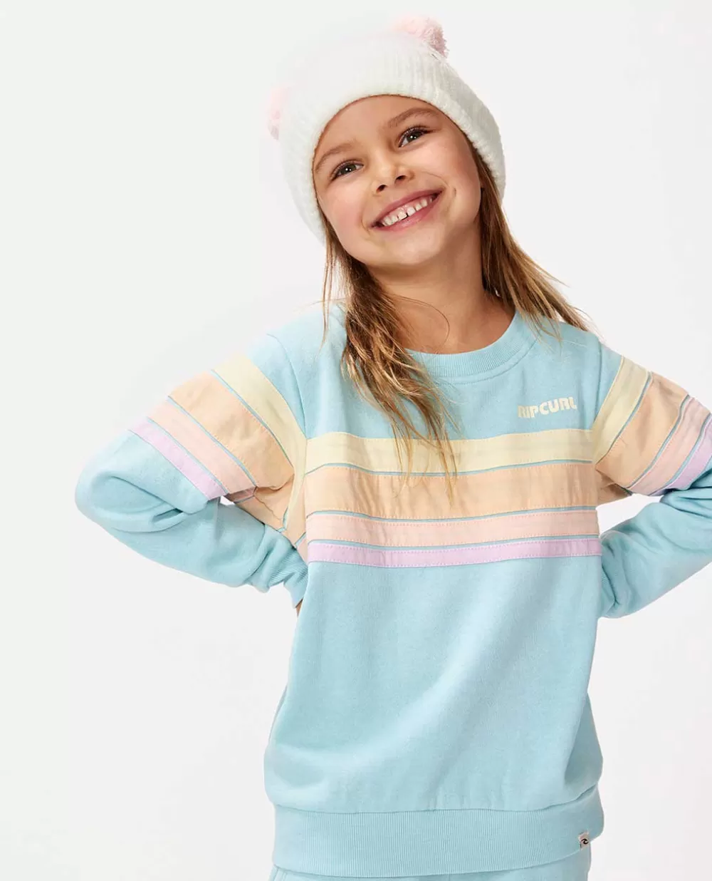 Rip Curl VESTUARIOPARARAPARIGA | Camisolas com capuz e pulôveres>Camisola Em Velo De Gola Redonda Surf Revival Para Rapariga