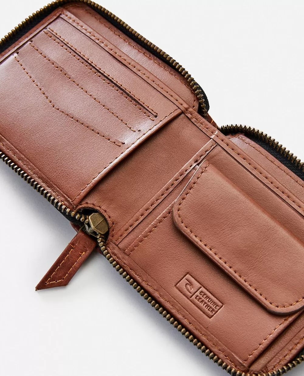 Rip Curl Equipamento | Carteiras>Carteira Fina Com Fecho De Correr Searchers RFID Brown