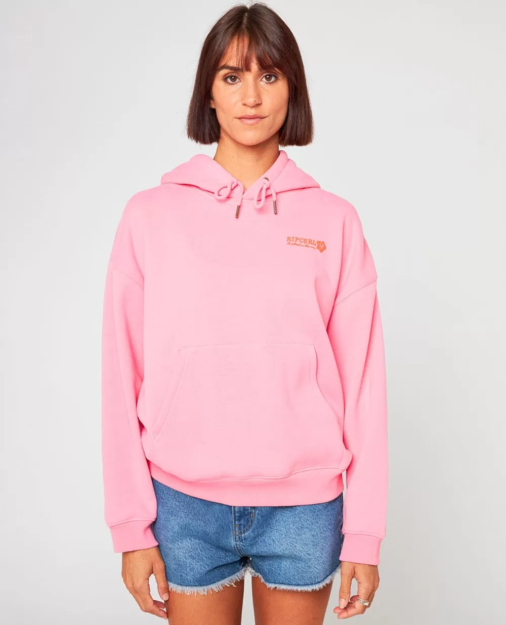 Rip Curl VESTUÁRIO | Camisolas com capuz e pulôveres>Casaco Com Capuz Hibiscus Heat Heritage Pink