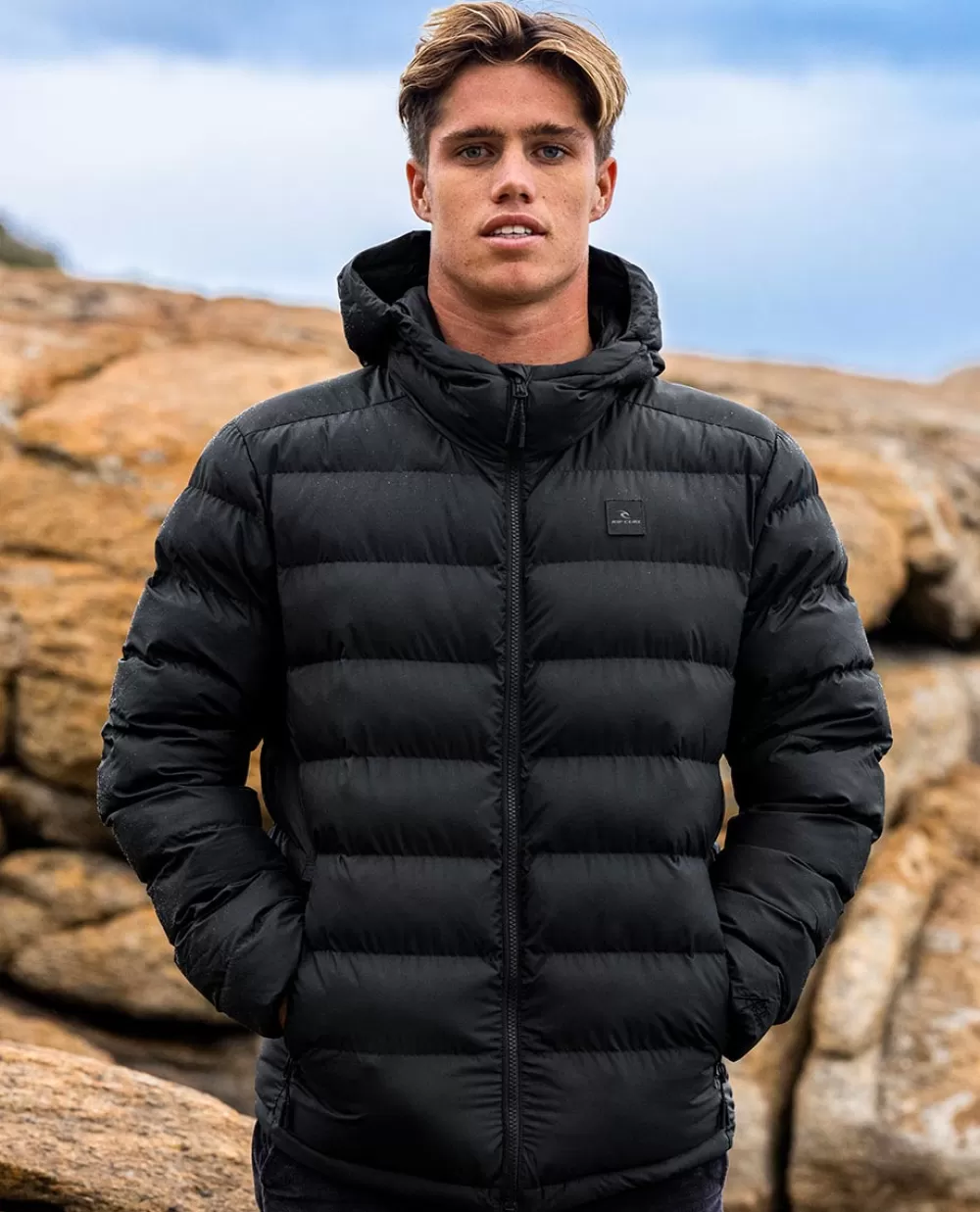 Rip Curl Vestuário | Casacos>Casaco Puffer Com Capuz Anti-Series Elite Deep Forest