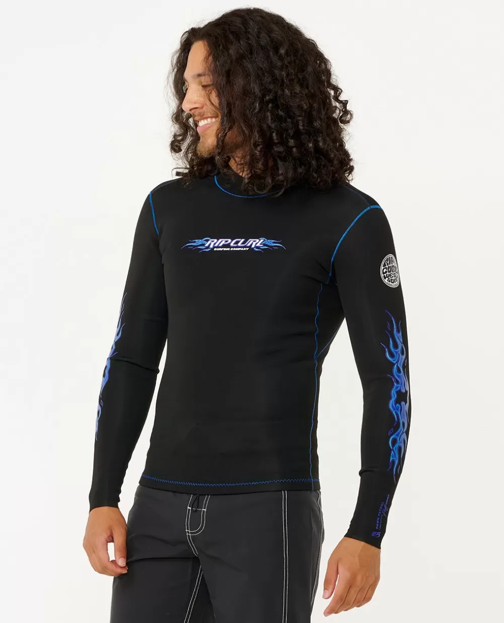 Rip Curl ROUPA DE MERGULHO | Casacos e camisolas>Dawn Patrol 1.5 Long Sleeve Jacket Black