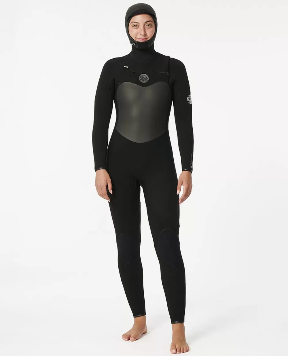 Rip Curl ROUPA DEMERGULHO | Fatos completos>Fato De Mergulho Flashbomb 6/4 Com Capuz E Fecho De Correr No Peito Para Mulher Black