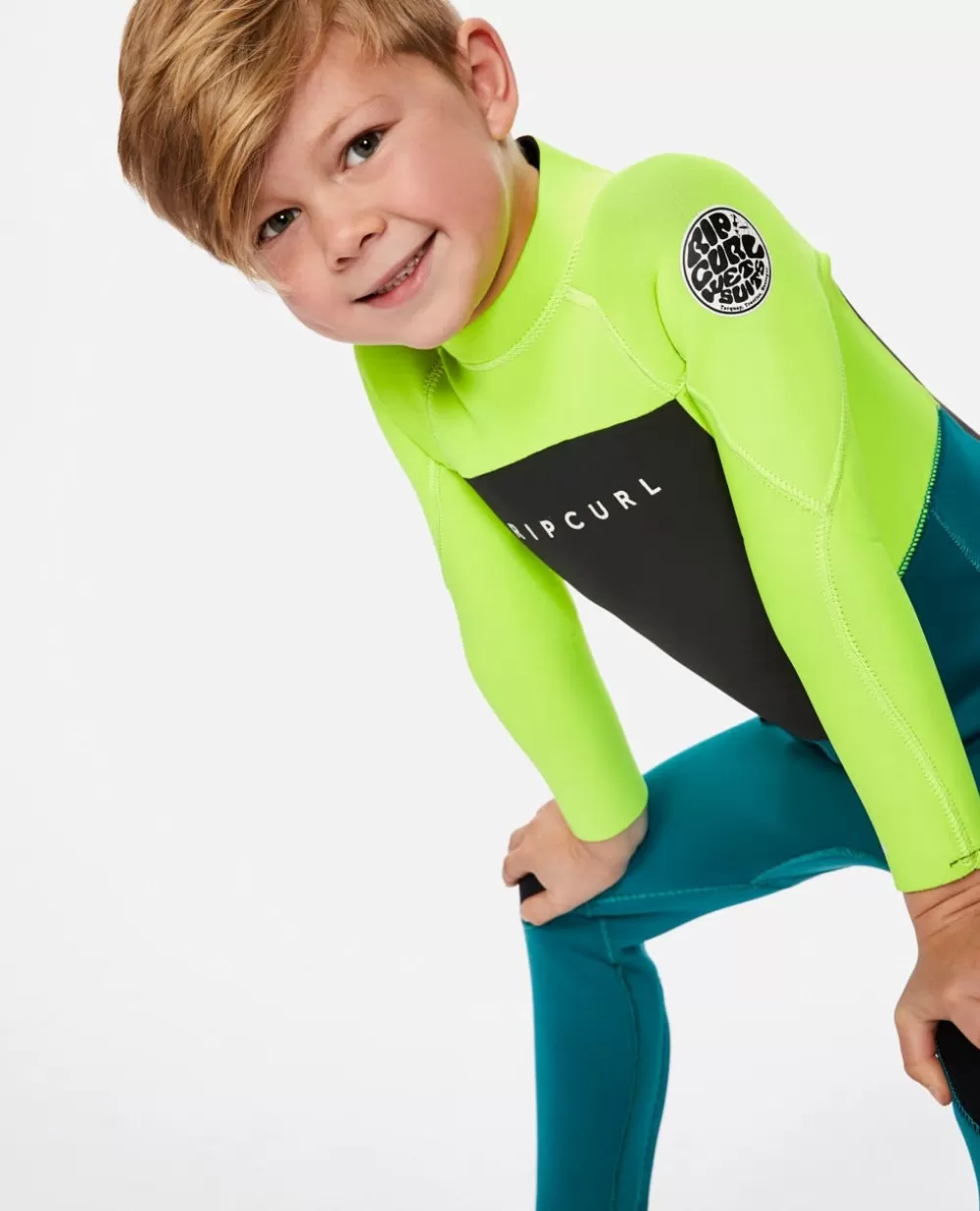 Rip Curl FATOS DEMERGULHOPARA RAPAZ | Steamers>Fato De Mergulho Groms Omega 3/2 Com Fecho De Correr Atrás Lemon
