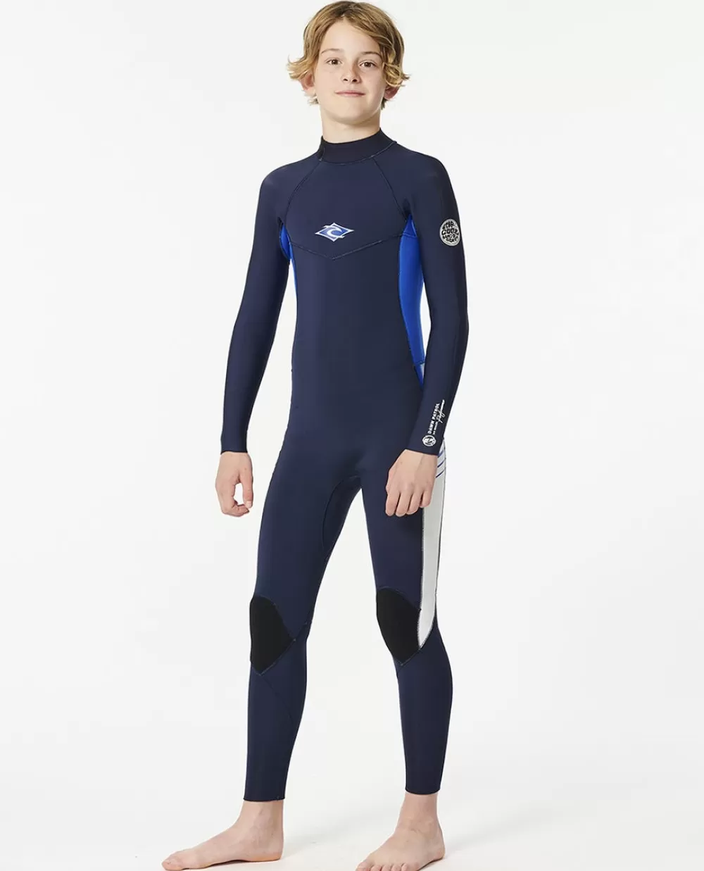 Rip Curl FATOS DEMERGULHOPARA RAPAZ | Steamers>Fato De Mergulho Júnior Dawn Patrol 3/2 Com Fecho De Correr Atrás Navy