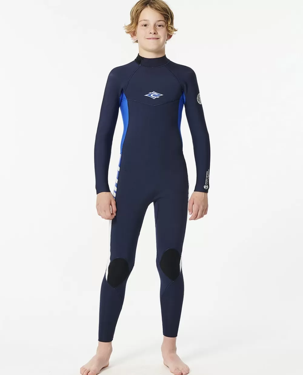 Rip Curl FATOS DEMERGULHOPARA RAPAZ | Steamers>Fato De Mergulho Júnior Dawn Patrol 3/2 Com Fecho De Correr Atrás Navy