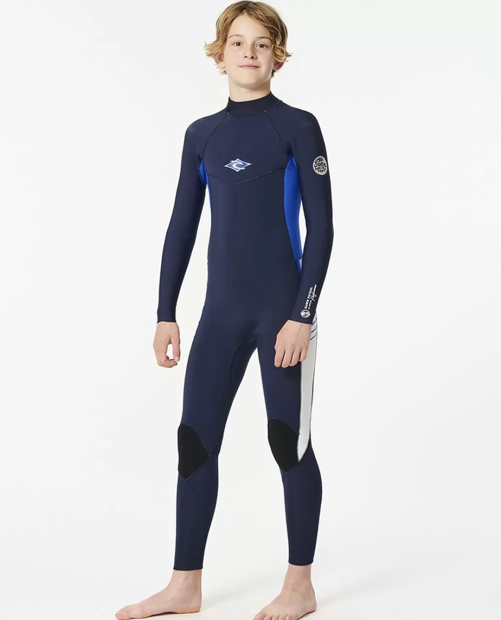 Rip Curl FATOS DEMERGULHOPARA RAPAZ | Steamers>Fato De Mergulho Júnior Dawn Patrol 4/3 Com Fecho De Correr Atrás Navy