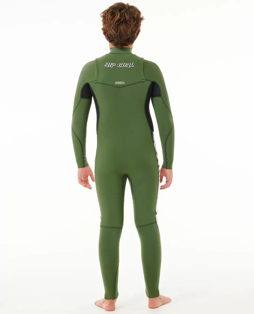 Rip Curl FATOS DEMERGULHOPARA RAPAZ | Steamers>Fato De Mergulho Júnior Dawn Patrol 4/3 Com Fecho De Correr No Peito Green
