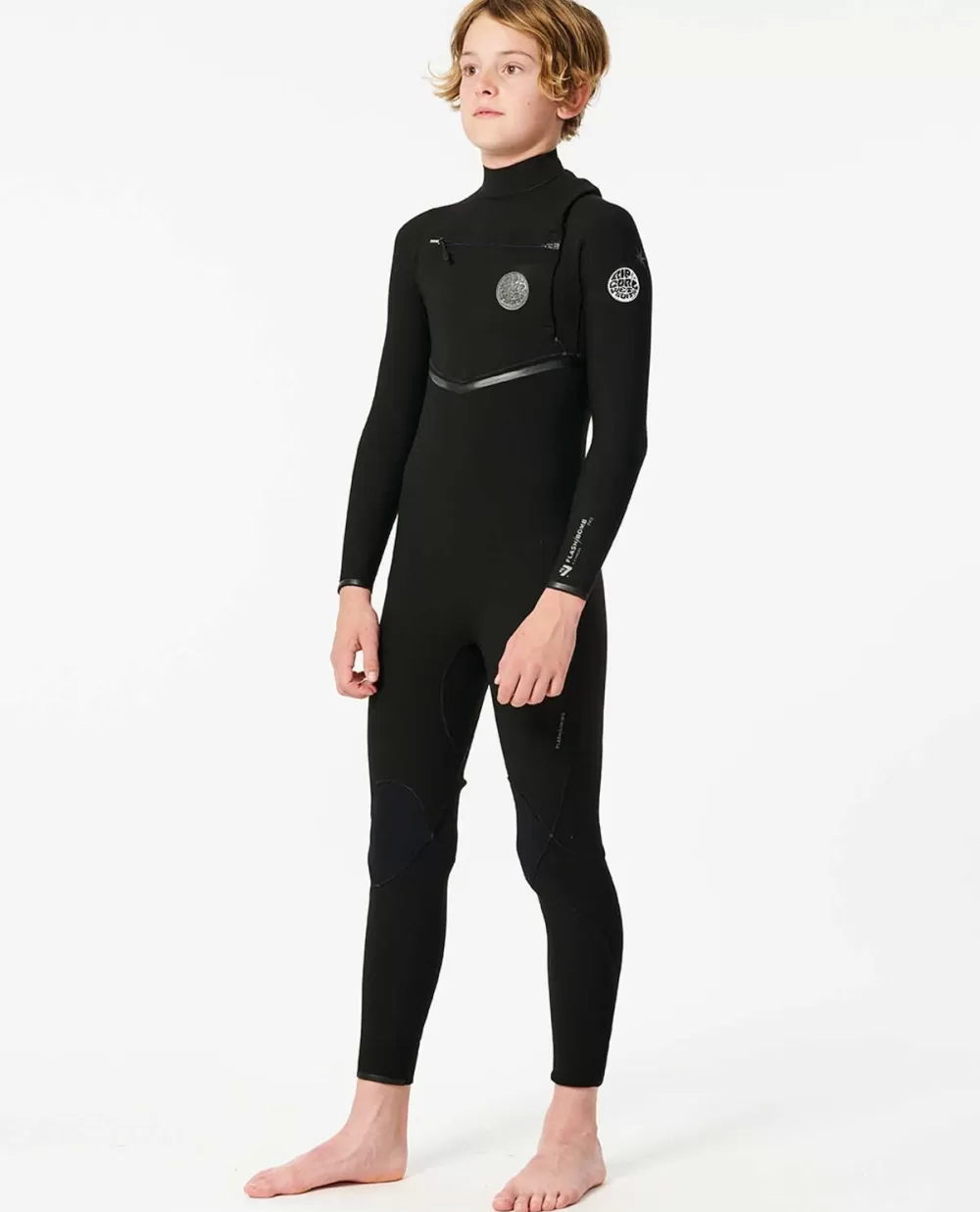 Rip Curl FATOS DEMERGULHOPARA RAPAZ | Steamers>Fato De Mergulho Júnior Flashbomb 4/3 Com Fecho De Correr No Peito