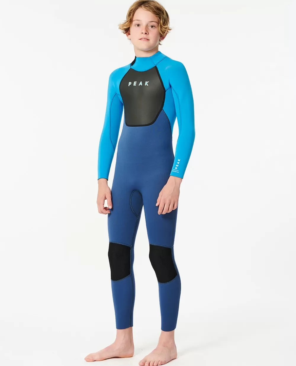 Rip Curl FATOS DEMERGULHOPARA RAPAZ | Fatos de mergulho Peak>Fato De Mergulho Júnior Peak Energy 4/3 Com Fecho De Correr Atrás Blue