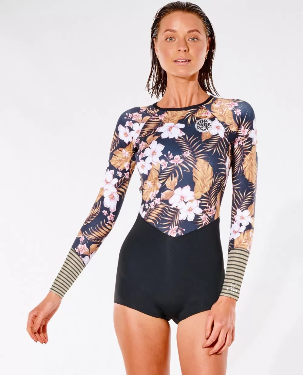 Rip Curl ROUPA DEMERGULHO | Fatos de primavera>Fato De Primavera De Manga Comprida E Calção 1mm G Bomb Black/Gold