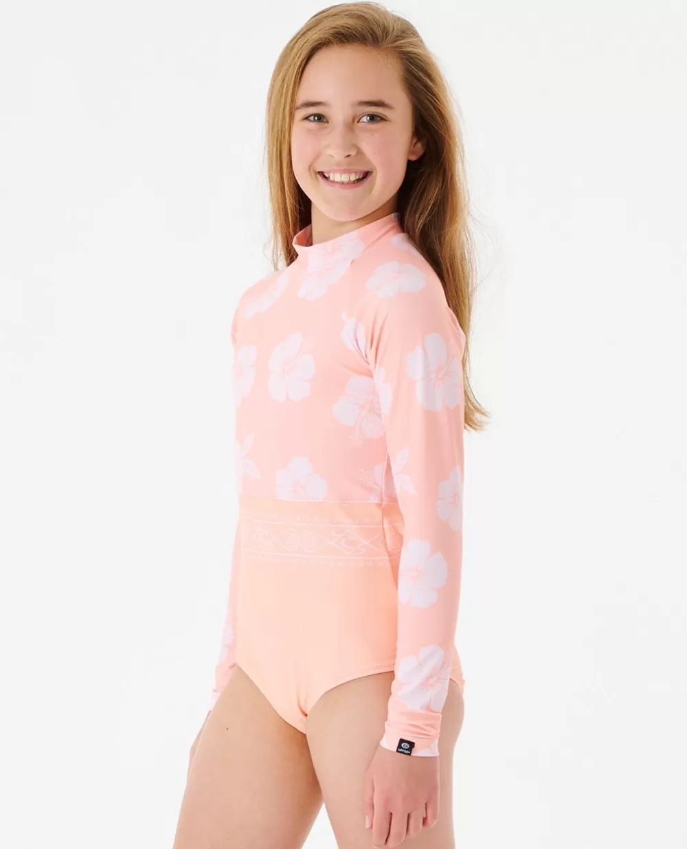 Rip Curl FATOS DEMERGULHOPARARAPARIGA | Camisolas em rash e casacos>Fato De Surf Desert Waves De Manga Comprida Para Rapariga Shell Coral