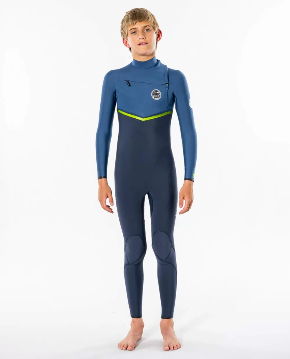 Rip Curl FATOS DEMERGULHOPARA RAPAZ | Steamers>Fato De Surf Flashbomb Junior 3/2 Com Fecho Na Frente (2022) Blue