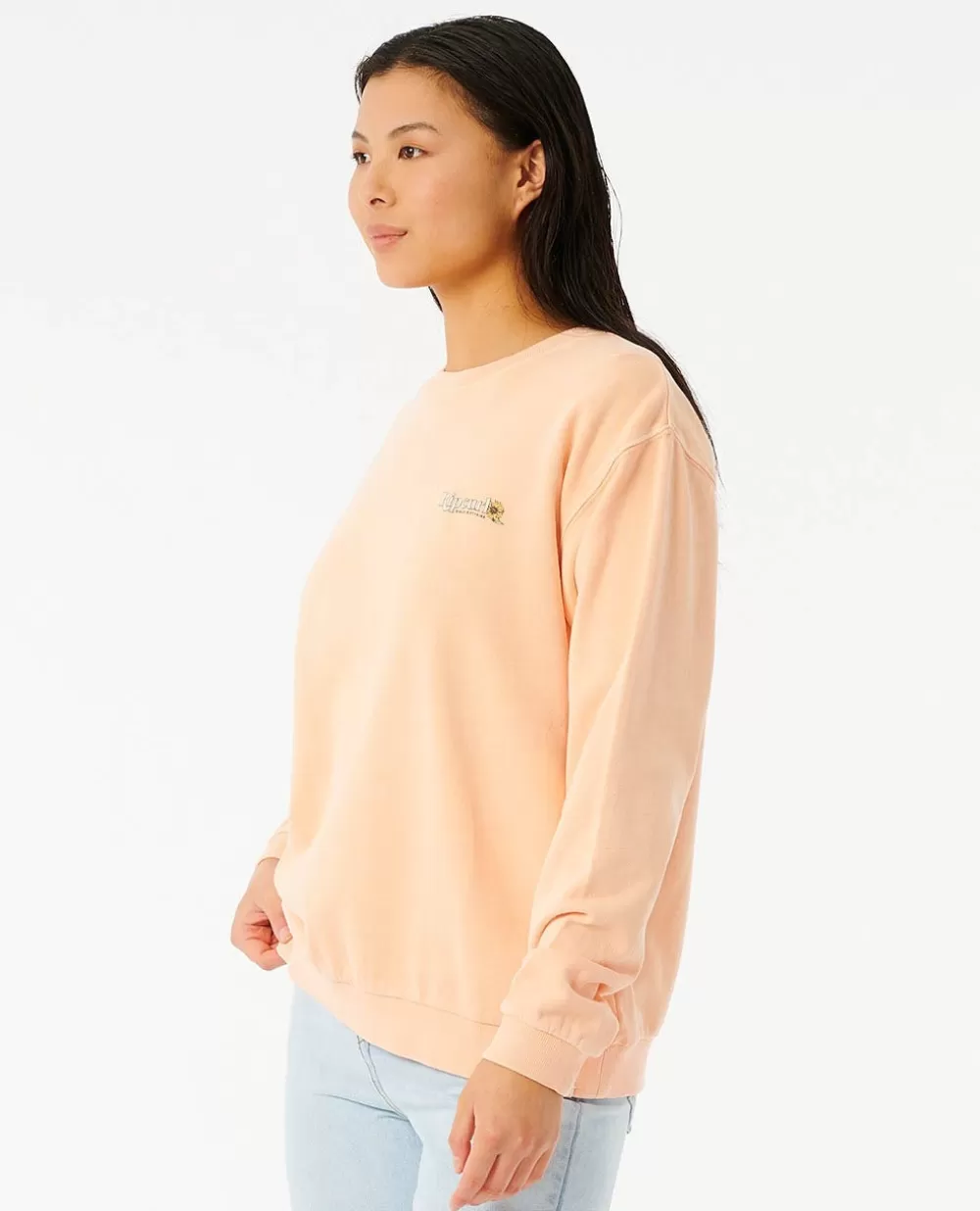 Rip Curl Camisolas com capuz e pulôveres>Golden Hour Relaxed Crew Em Velo Peach