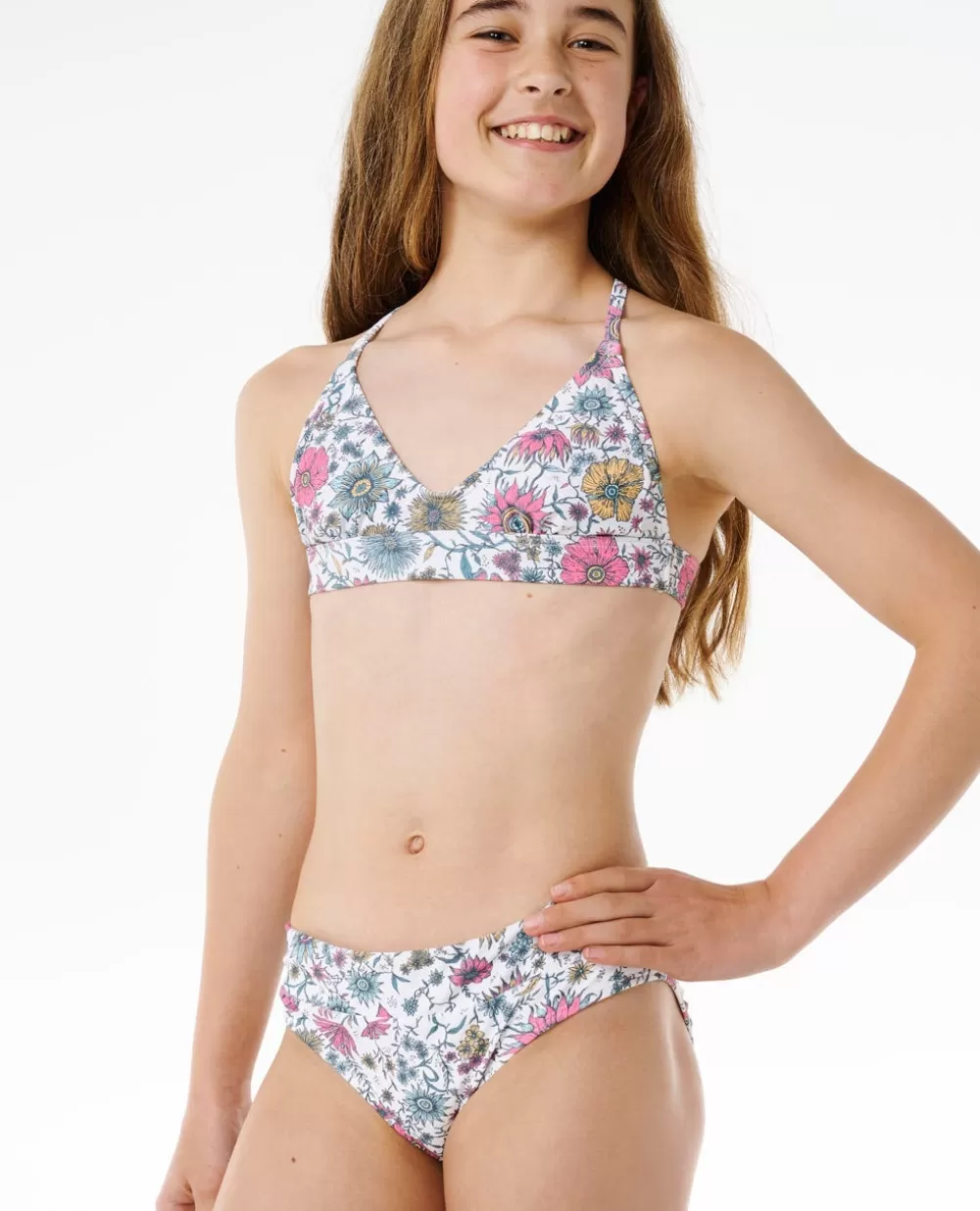 Rip Curl VESTUARIOPARARAPARIGA | Fatos de banho>Hibiscus Heat Bikini - Girls (8-14 Years) Pink