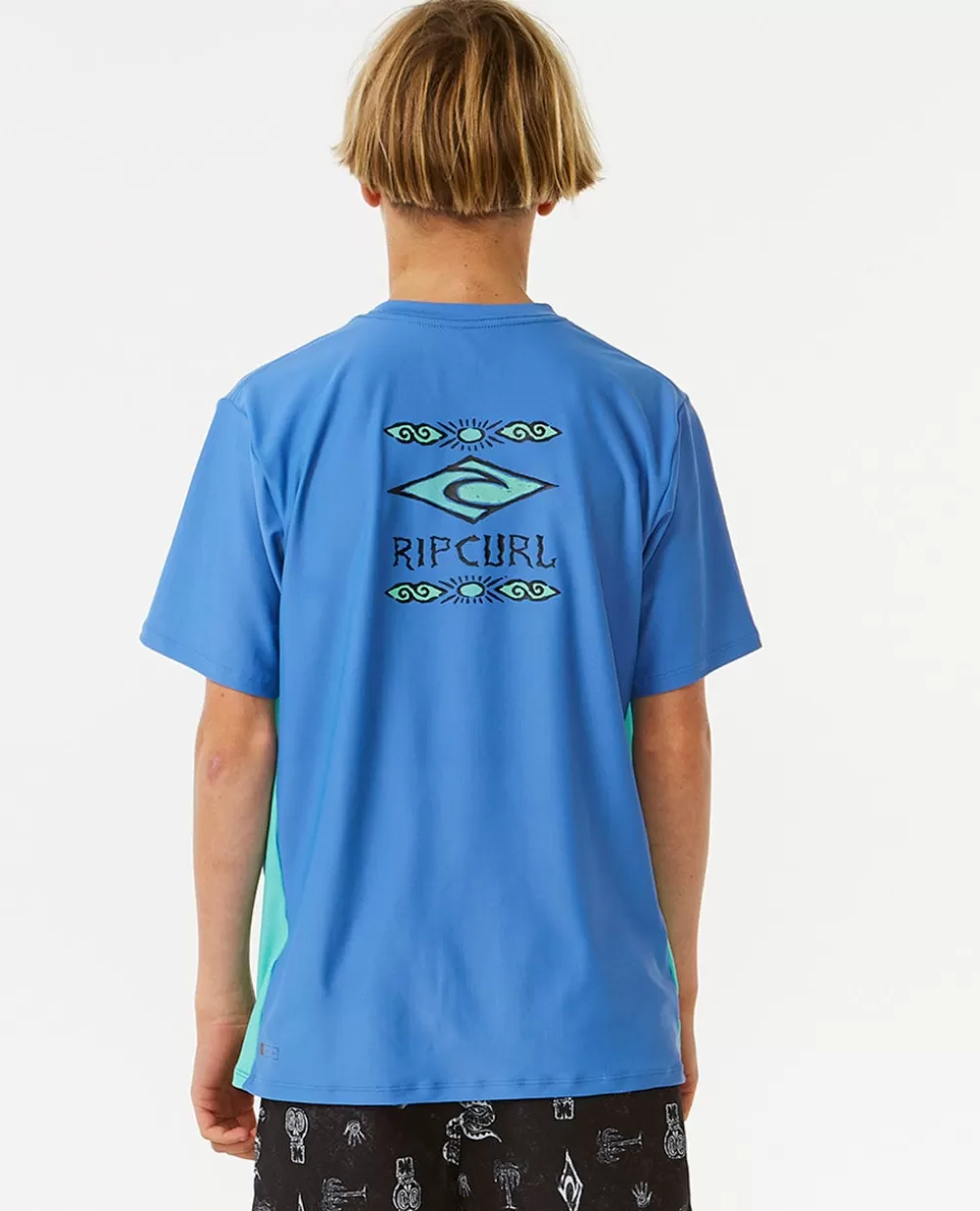 Rip Curl FATOS DEMERGULHOPARA RAPAZ | Camisolas em rash e casacos>Logotipo Das Ilhas Perdidas UPF Manga Curta Para Rapaz Blue Yonder