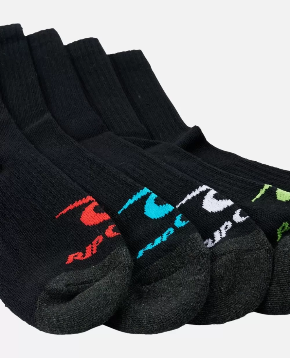 Rip Curl VESTUARIOPARA RAPAZ | Acessórios>Meia Corp Crew Pack De 5 Para Rapaz Black