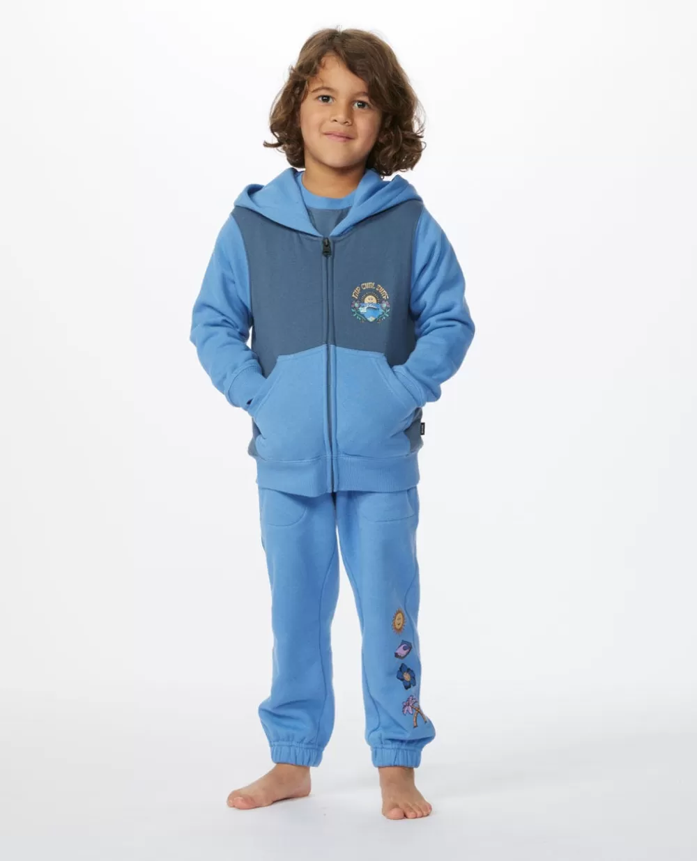 Rip Curl VESTUARIOPARA RAPAZ | Camisolas com capuz e pulôveres>Mystic Waves Com Capuz E Fecho De Correr Rapaz Blue Yonder