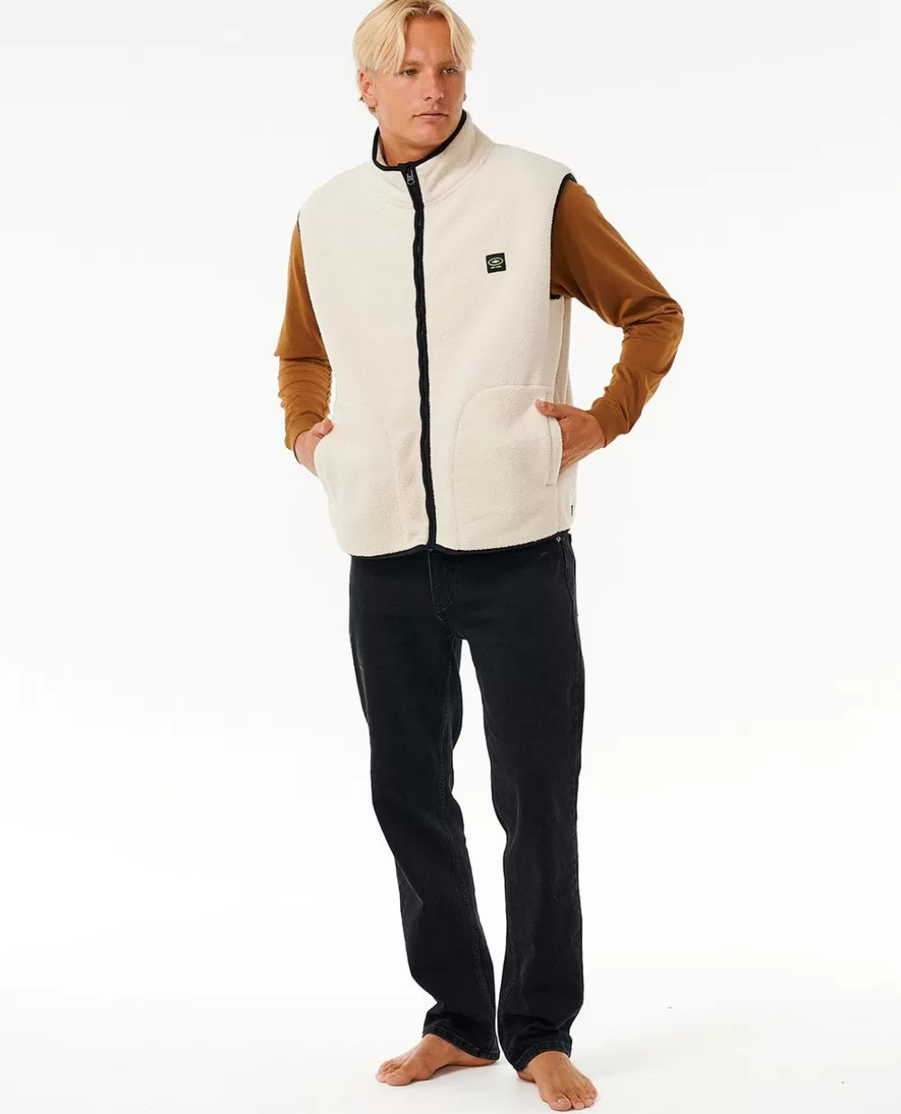 Rip Curl Vestuário | Camisolas com capuz e pulôvers>Produtos De Surf De Qualidade Colete Polar Vintage White