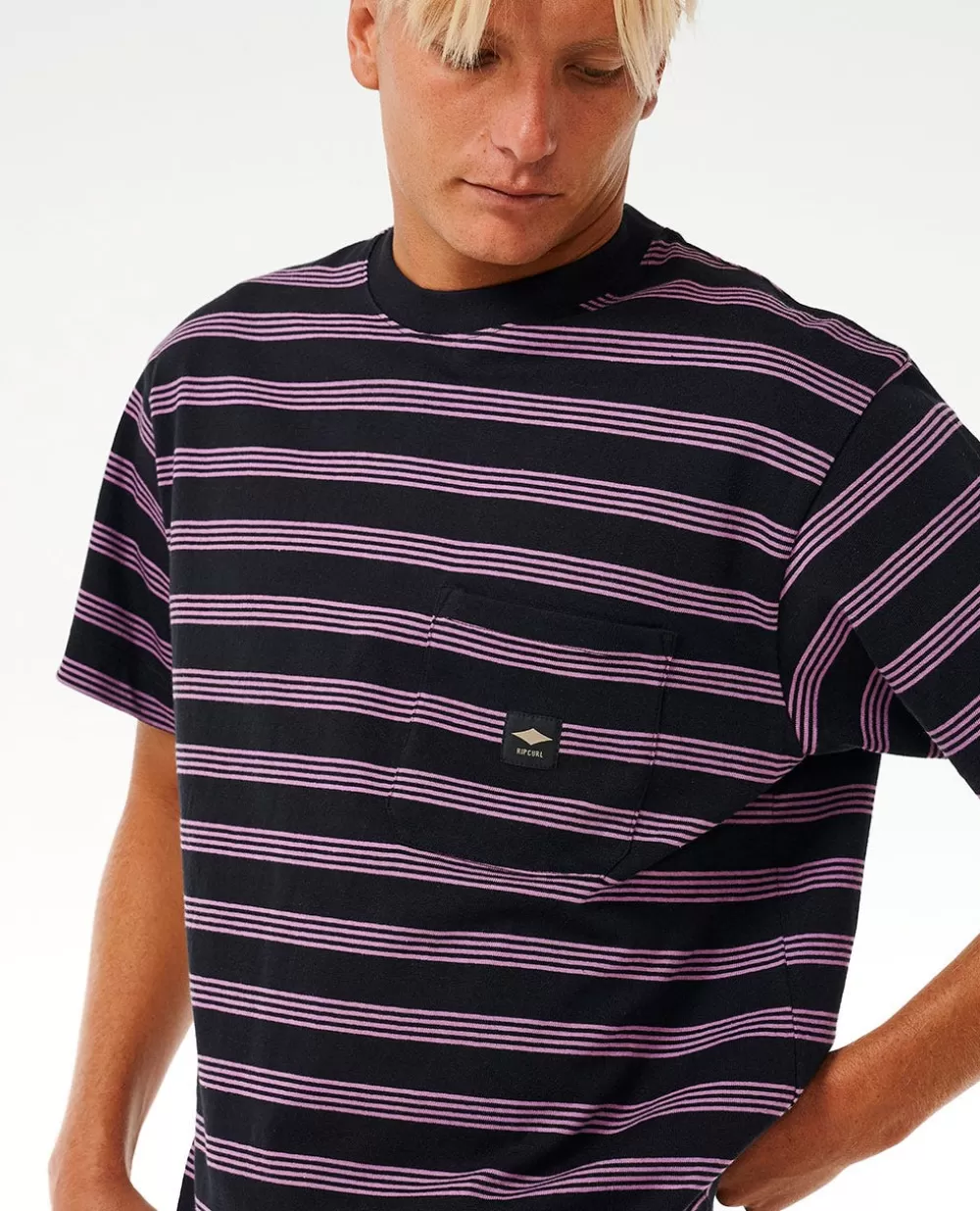Rip Curl Vestuário | T-shirts e manga cava>Produtos De Surf De Qualidade T-shirt De Manga Curta Com Riscas Vintage White