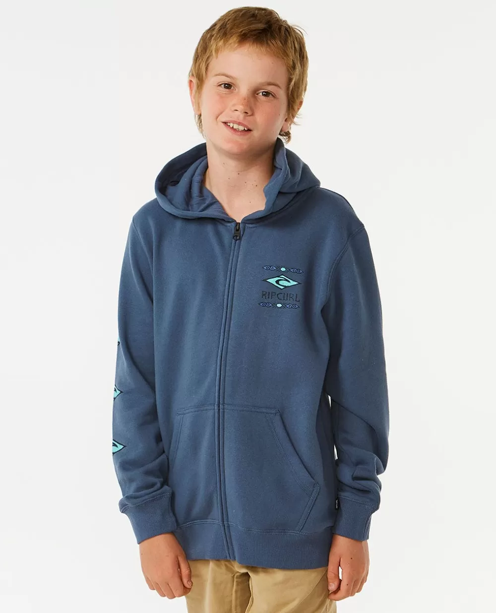 Rip Curl VESTUARIOPARA RAPAZ | Camisolas com capuz e pulôveres>Rapaz Com Fecho De Correr Ilhas Perdidas Vintage Navy