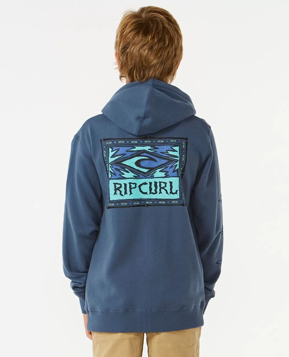 Rip Curl VESTUARIOPARA RAPAZ | Camisolas com capuz e pulôveres>Rapaz Com Fecho De Correr Ilhas Perdidas Vintage Navy