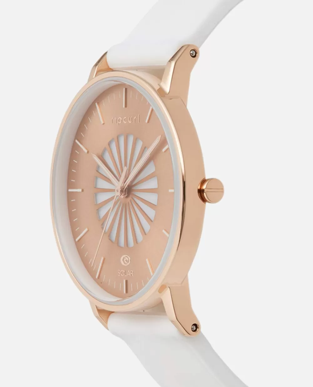 Rip Curl Relógios>Relógio Rosa Dourado Em Silicone Latch Solar White