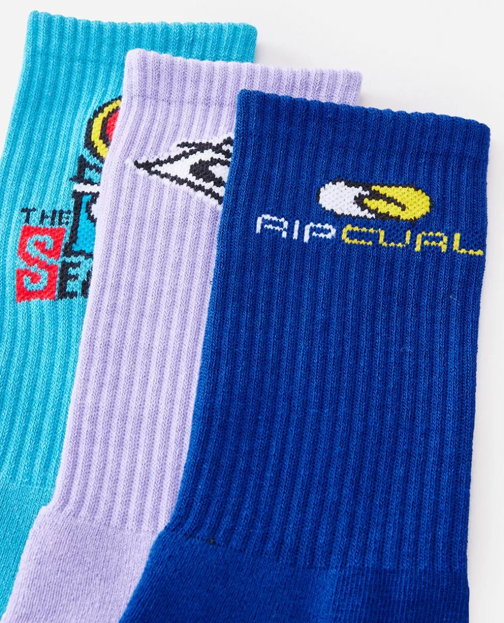 Rip Curl Vestuário | Acessórios>Retro Crew Fleece Sock 3 Pack Multico