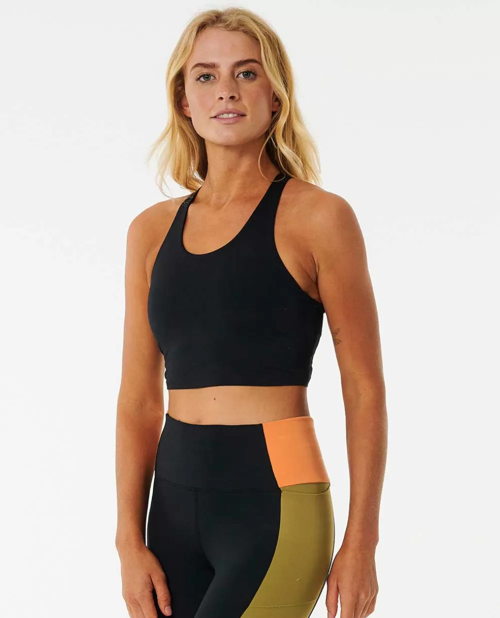 Rip Curl VESTUÁRIO | T-shirts e manga cava>Run Swim Surf Valley Top Comprido Com Corte Black