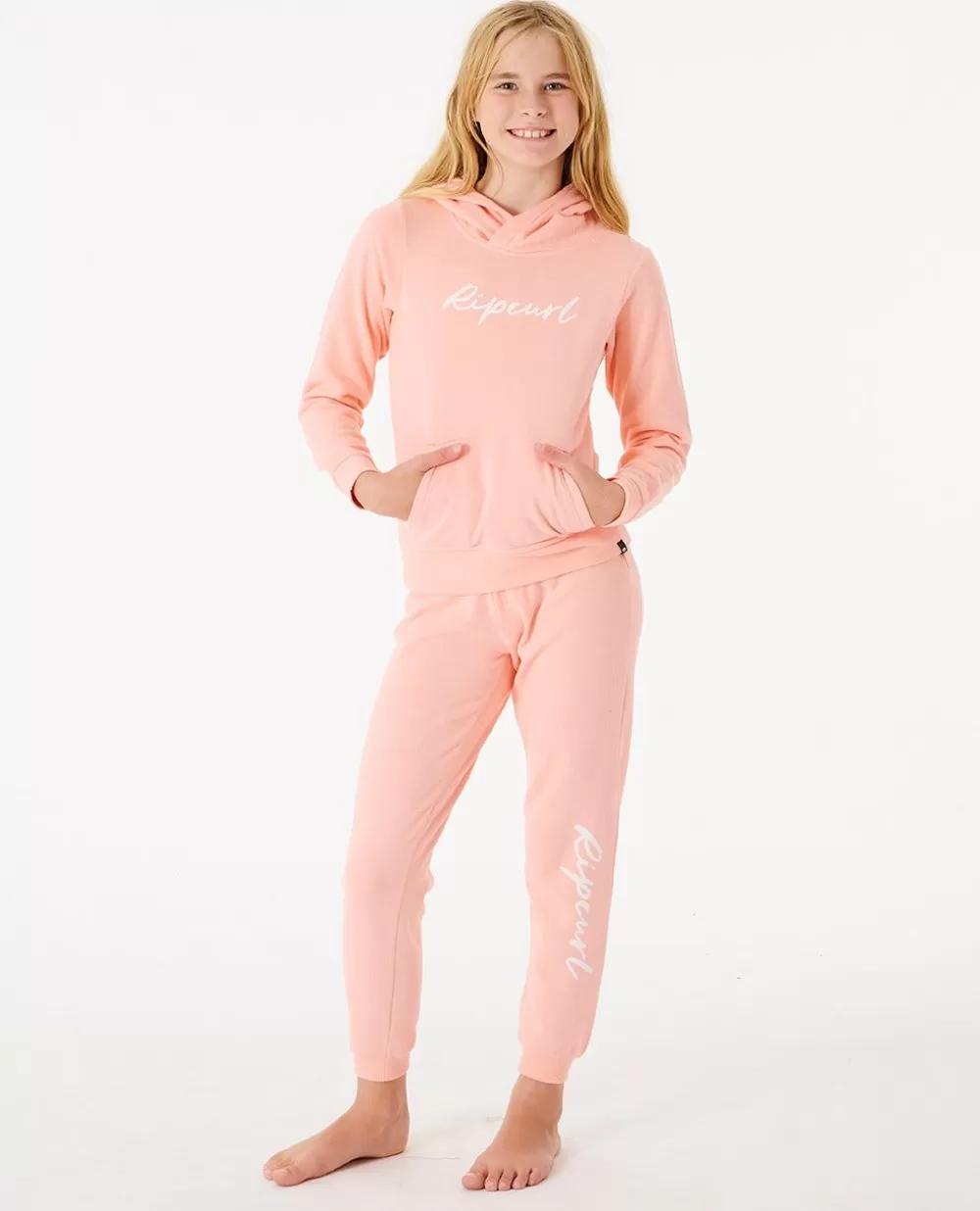 Rip Curl VESTUARIOPARARAPARIGA | Camisolas com capuz e pulôveres>Script Com Logótipo E Capuz Em Velo Para Menina Peach